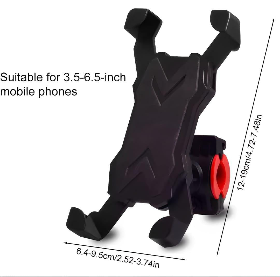 360° Adjustable Shockproof Mobile Phone Holder - Black