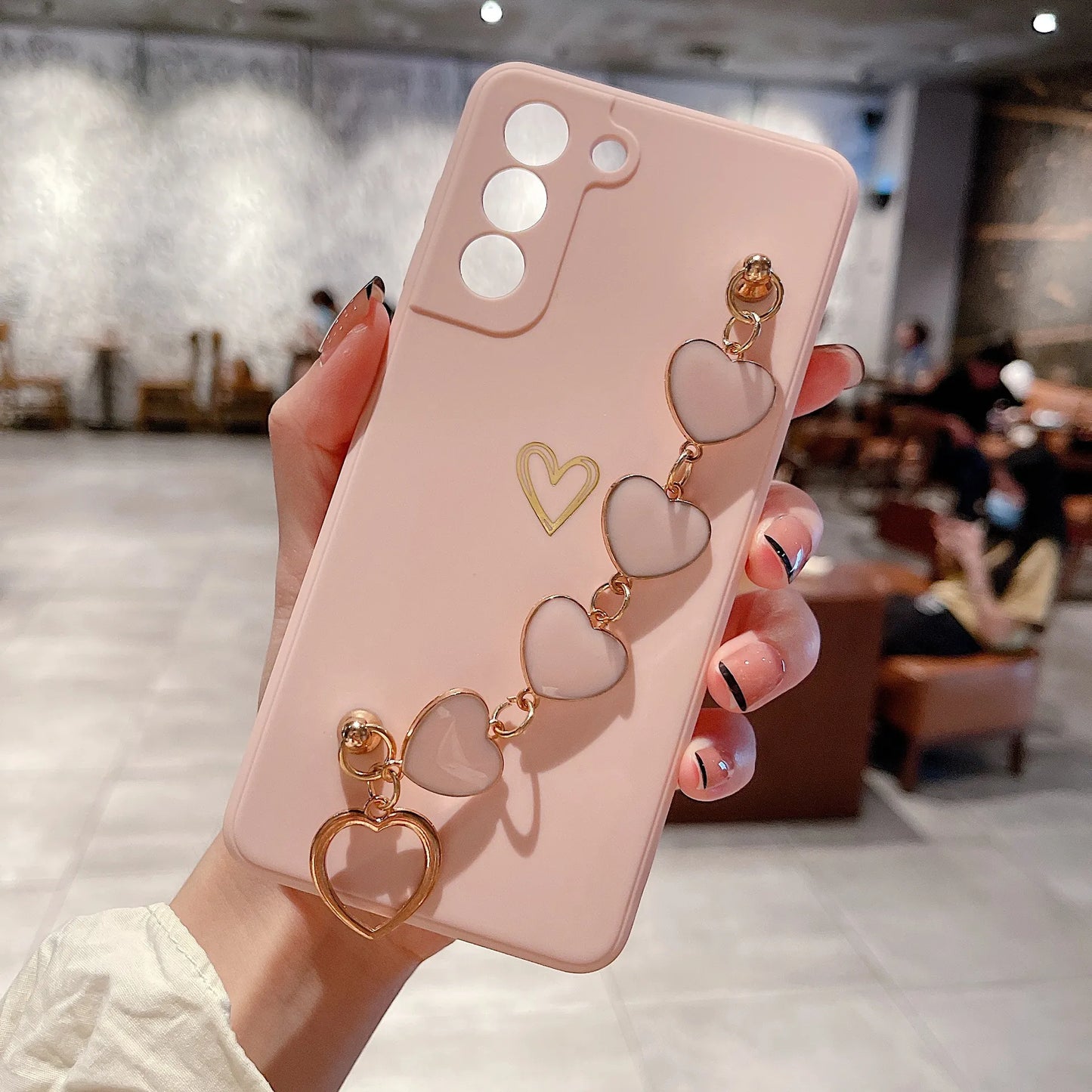 Heart Chain Phone Case for All Samsung Models
